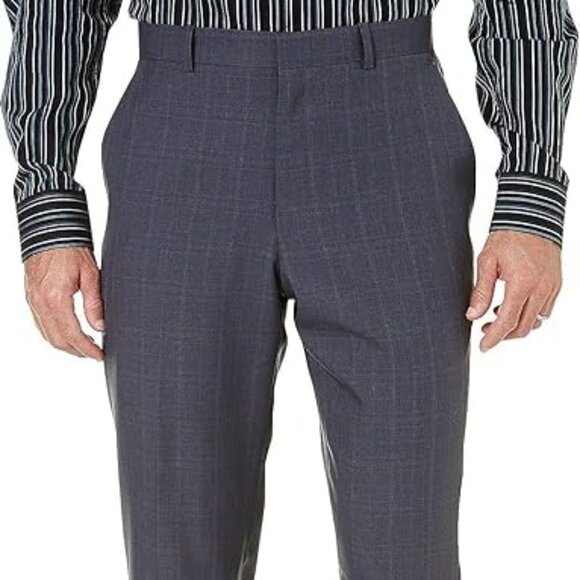 Perry Ellis Portfolio Modern Slim Fit Charcoal Heather Dress Pants Size 34 - Picture 1 of 12